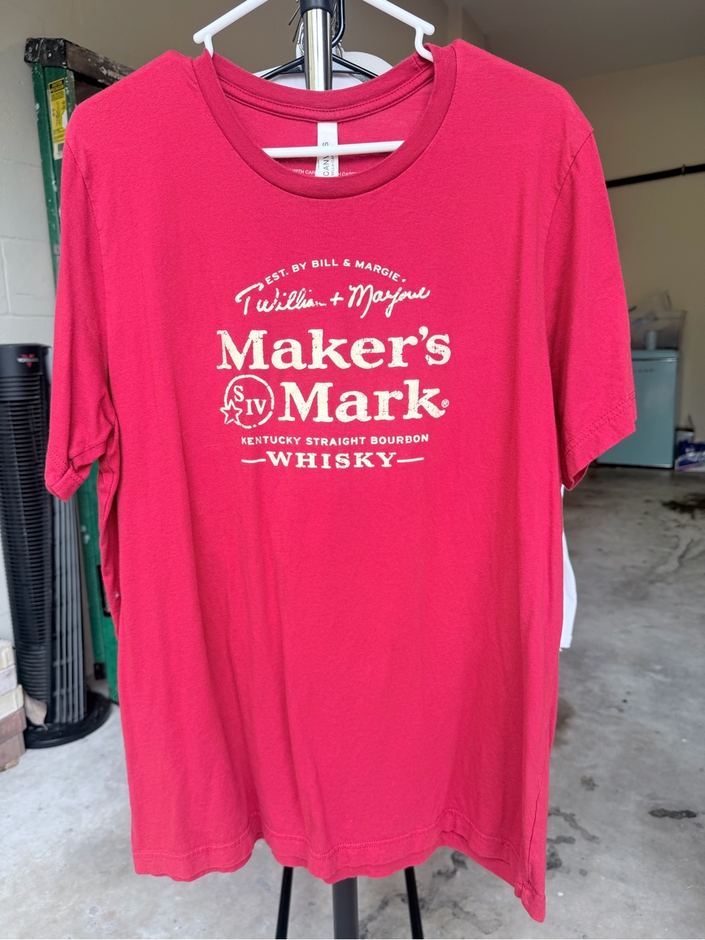 Bella Canvas Men's Maker's Mark Whiskey Red Logo Tee